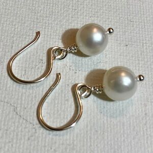 White Freshwater Pearl Earrings
